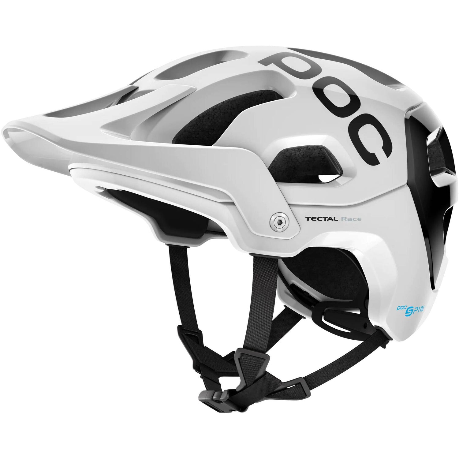 POC Tectal Race SPIN Helmet - Hydrogen White/Uranium Black