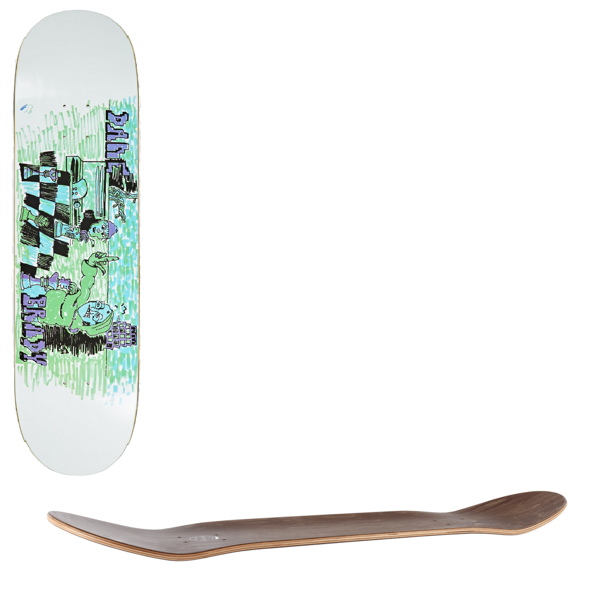 Polar Dane Brady Checkmate Skateboard Deck - 8"