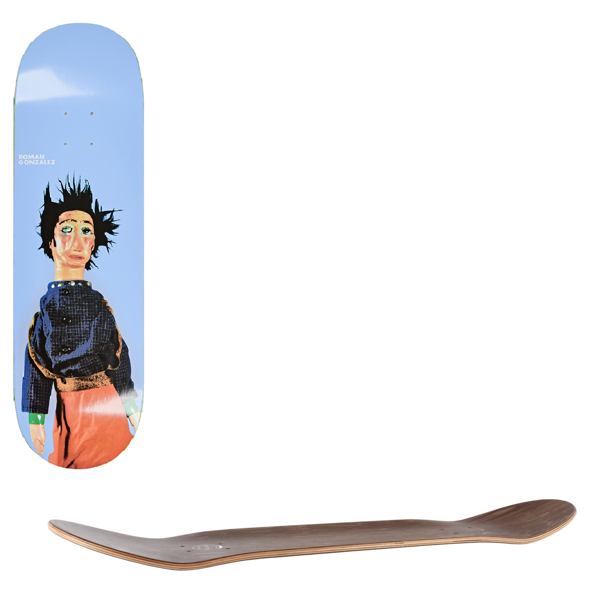 Polar Roman Gonzales Lorca Skateboard Deck - Blue 8.5"