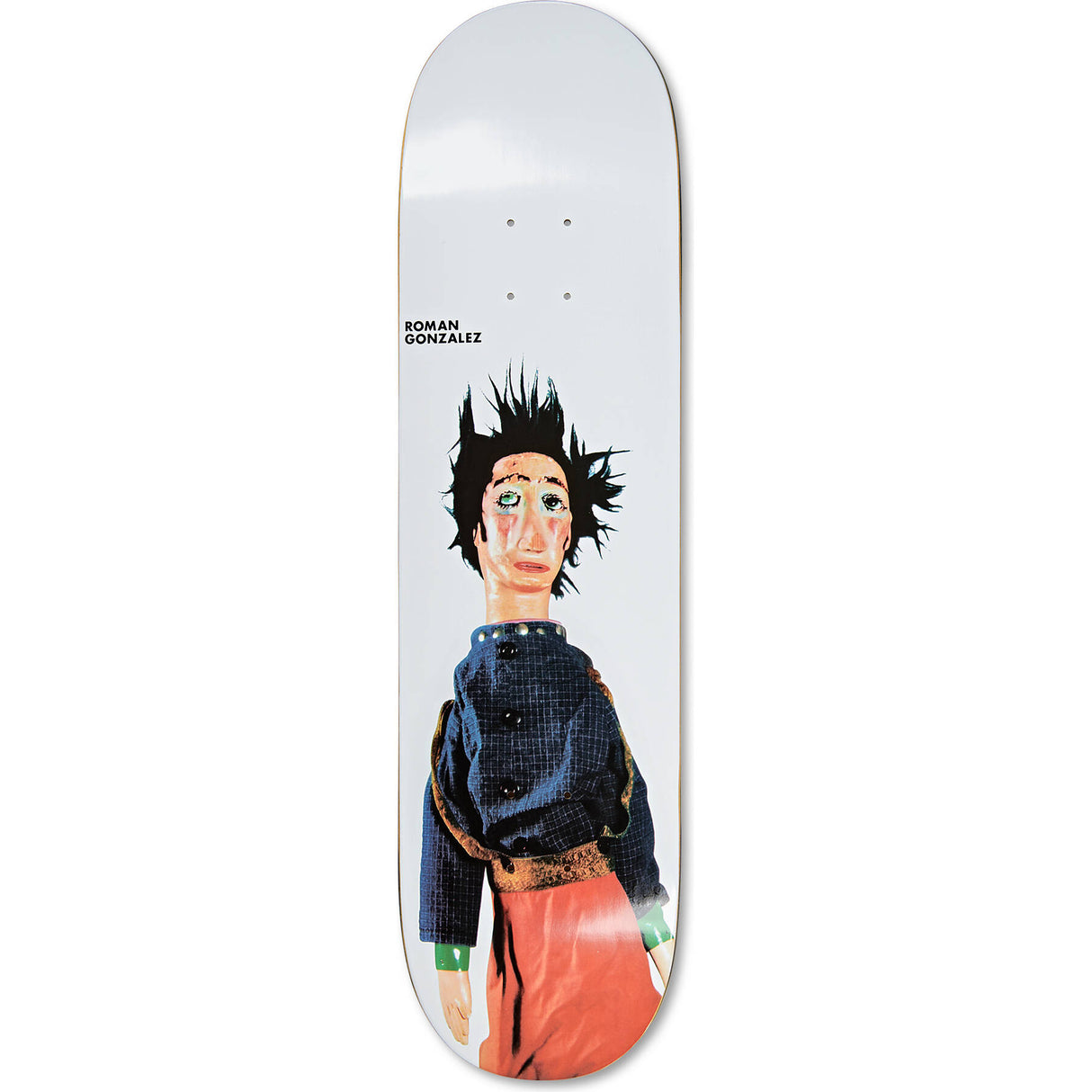 Polar Roman Gonzales Lorca Skateboard Deck - White 8.25"