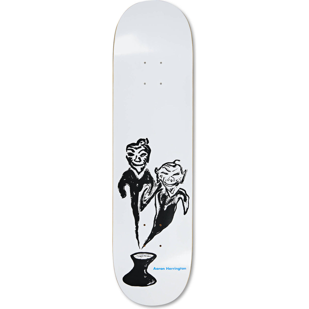 Polar Aaron Herrington Pot Demons Skateboard Deck - White 8.25"