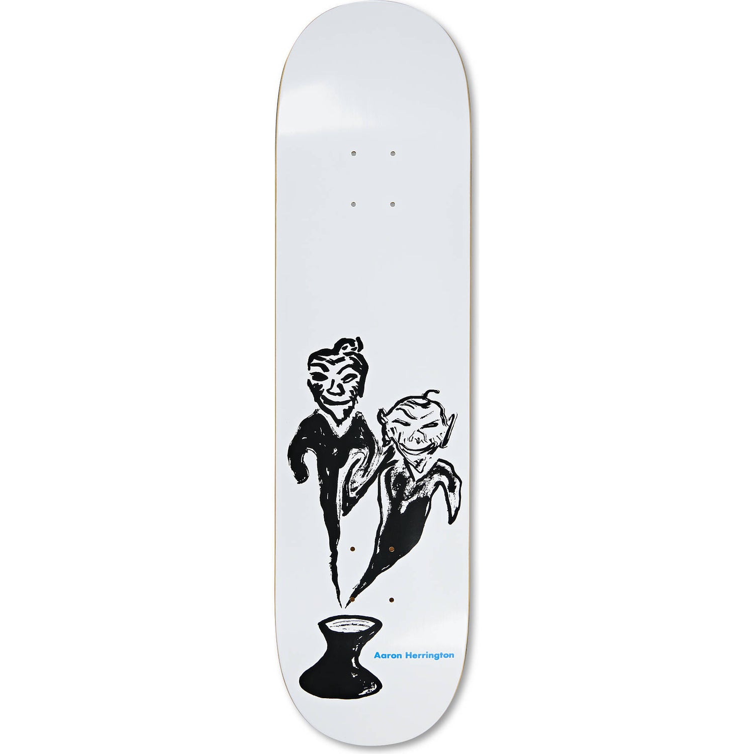 Polar Aaron Herrington Pot Demons Skateboard Deck - White 9"