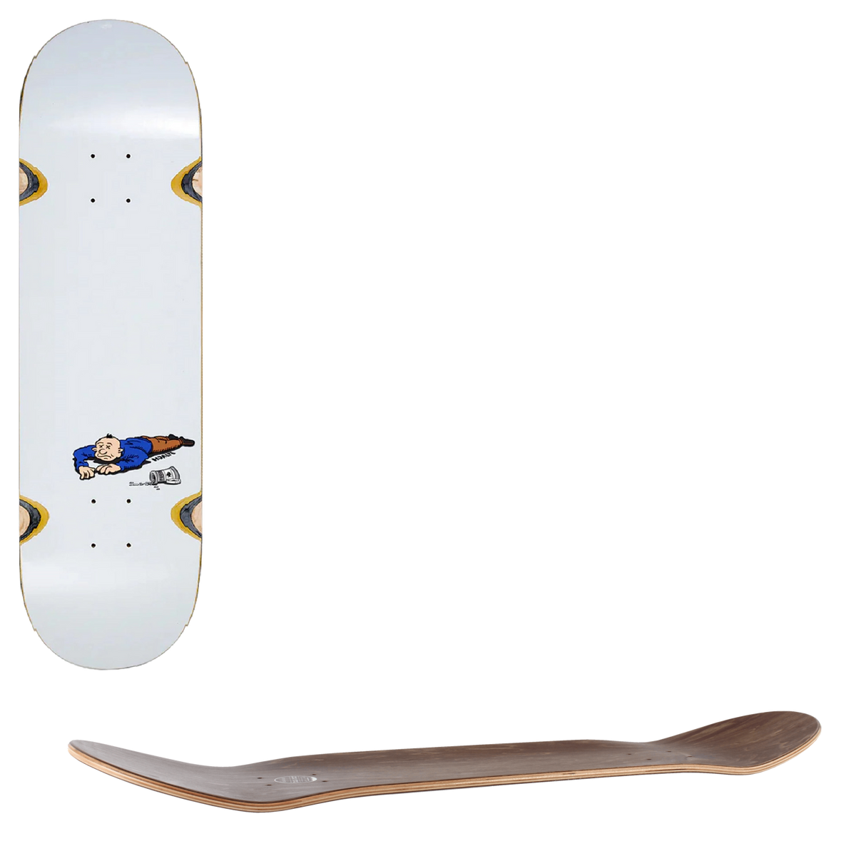 Polar Can Food Wheel Well Skateboard Deck - Hjalte Halberg 8.25"
