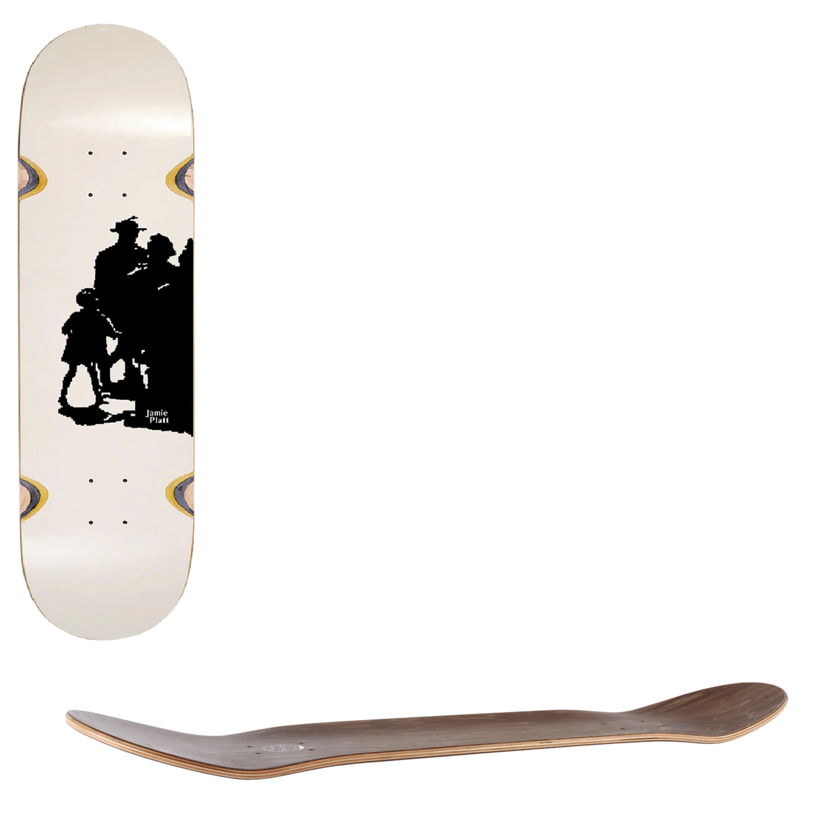 Polar Painting From School Wheel Well Skateboard Deck - Jamie Platt 8.75"