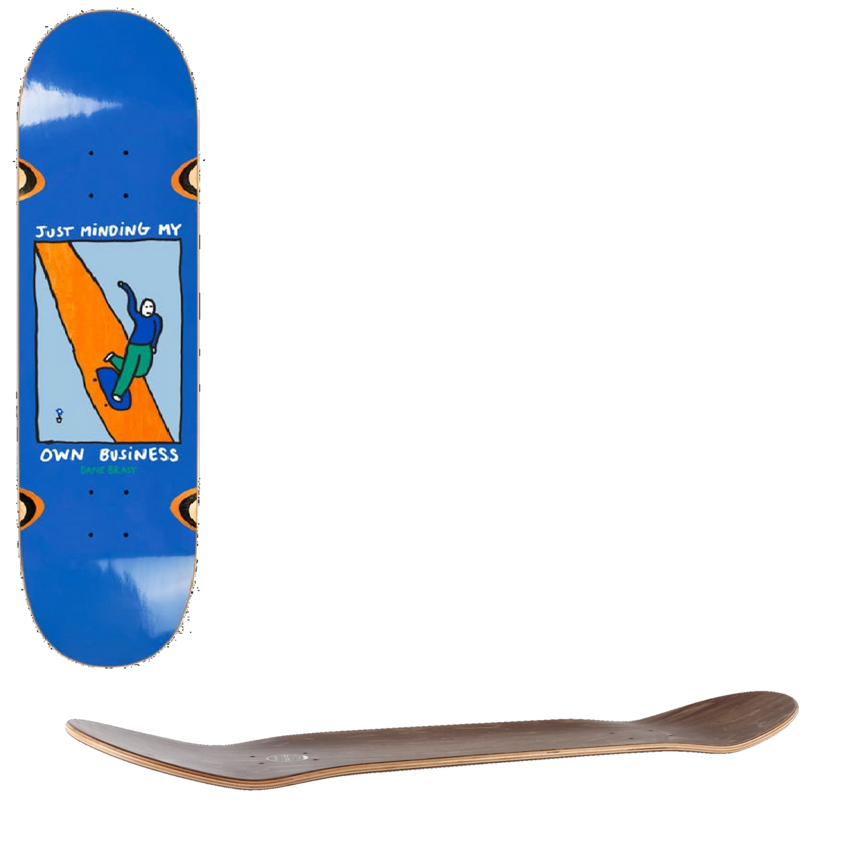 Polar Just Minding My Own Business Brady Skateboard Deck 8.25''