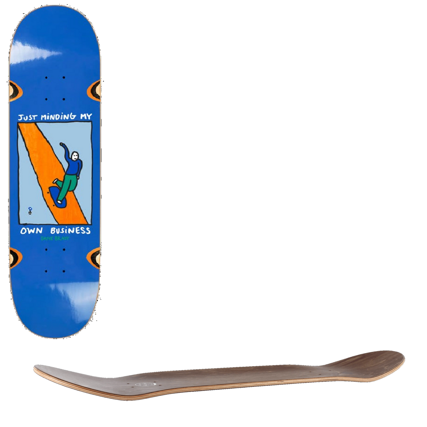 Polar Just Minding My Own Business Brady Skateboard Deck 8.0''
