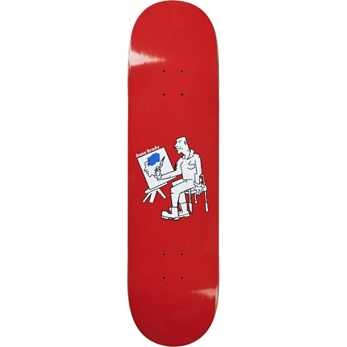 Polar Painter Brady Skateboard Deck - Red 8.375''