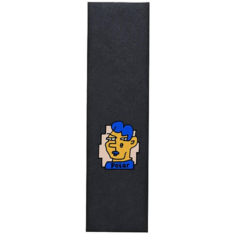 Polar Doodle Face Skateboard Grip Tape - Black