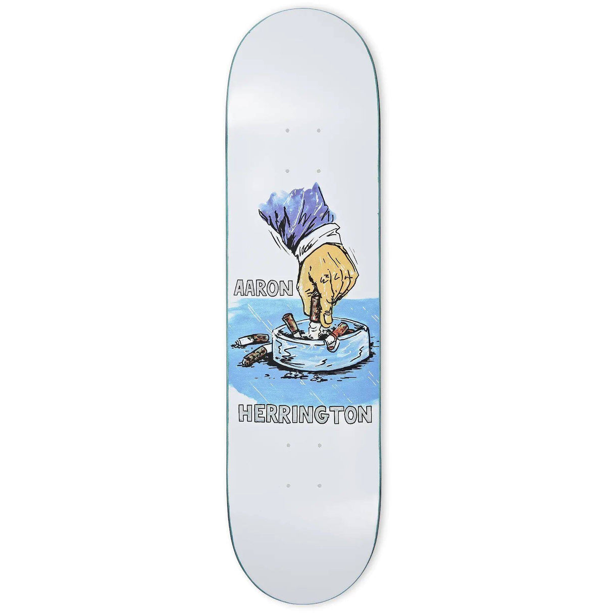 Polar Aaron Herrington Chain Smoker Skateboard Deck - White 8.5''