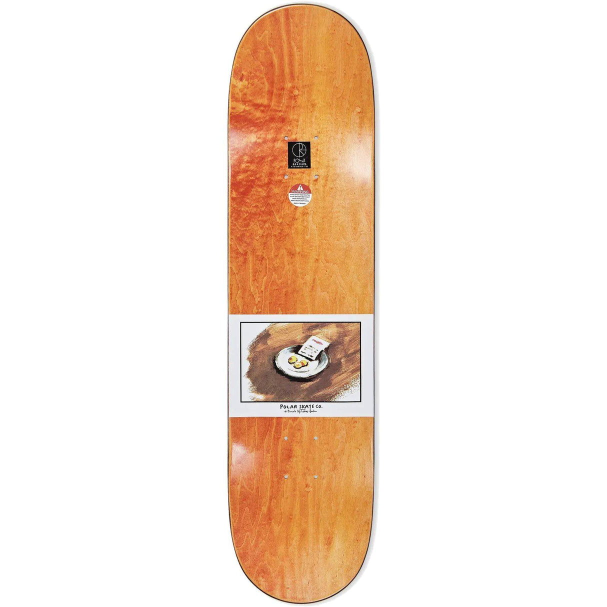 Polar Dane Brady Cimbalino Skateboard Deck - White 8.0''