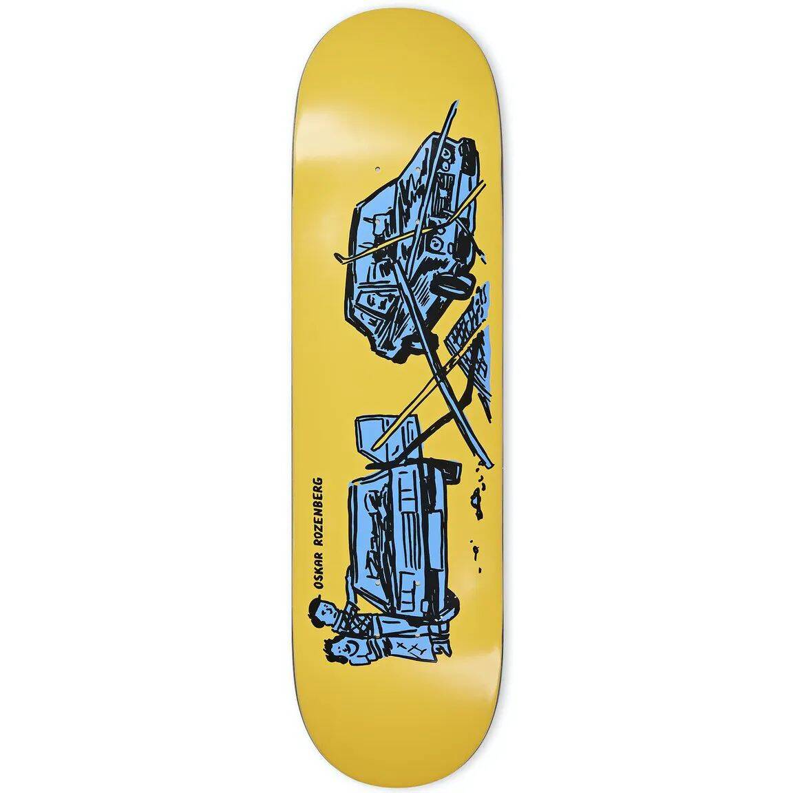 Polar Oskar Rozenberg Driver's License Skateboard Deck - Yellow 8.625''