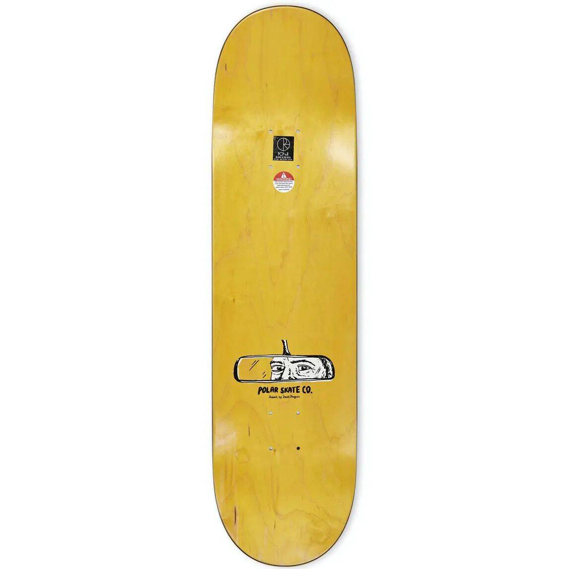 Polar Oskar Rozenberg Driver's License Skateboard Deck - Yellow 8.625''