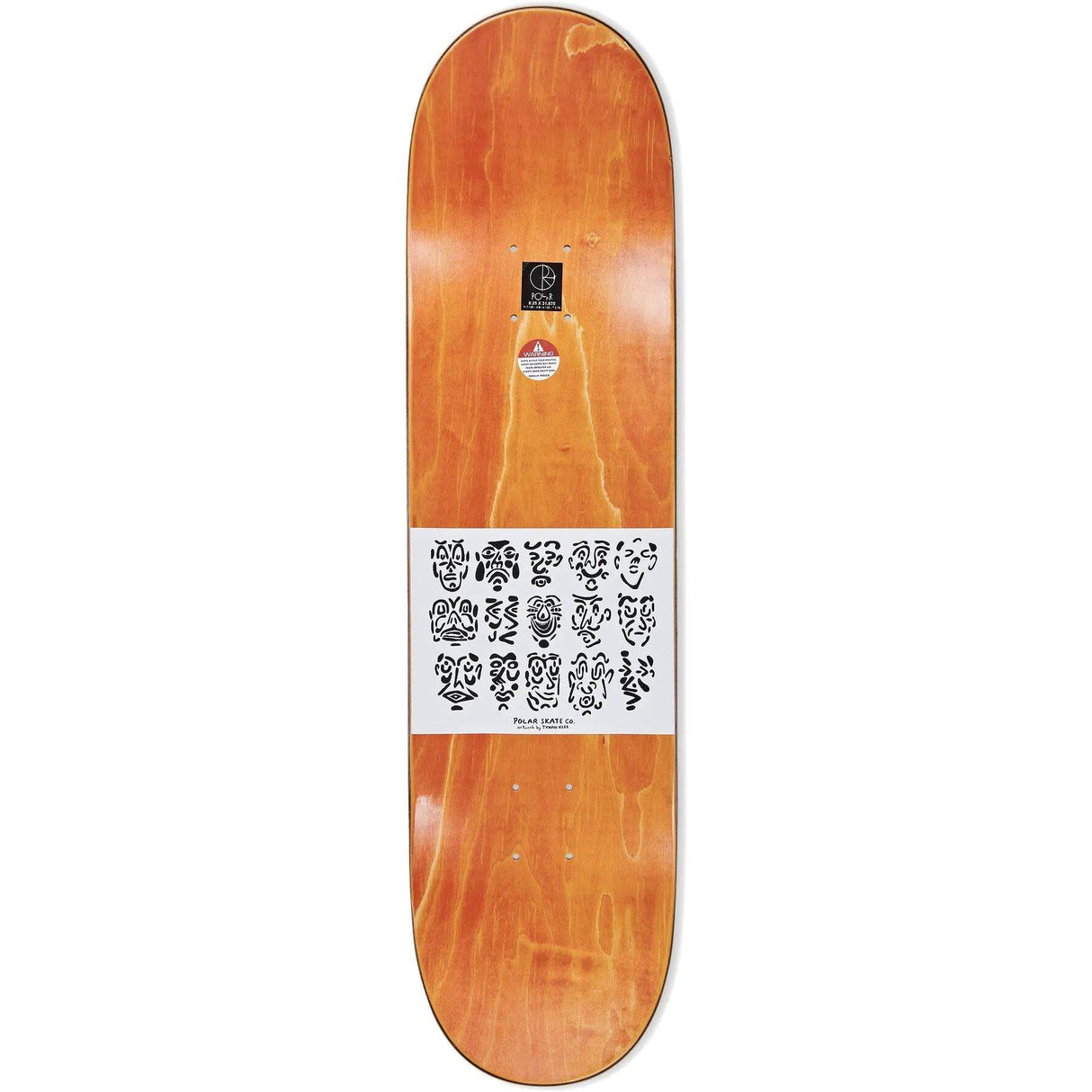 Polar Shin Sanbongi Faces (Wheel Well) Skateboard Deck - White 8.25''