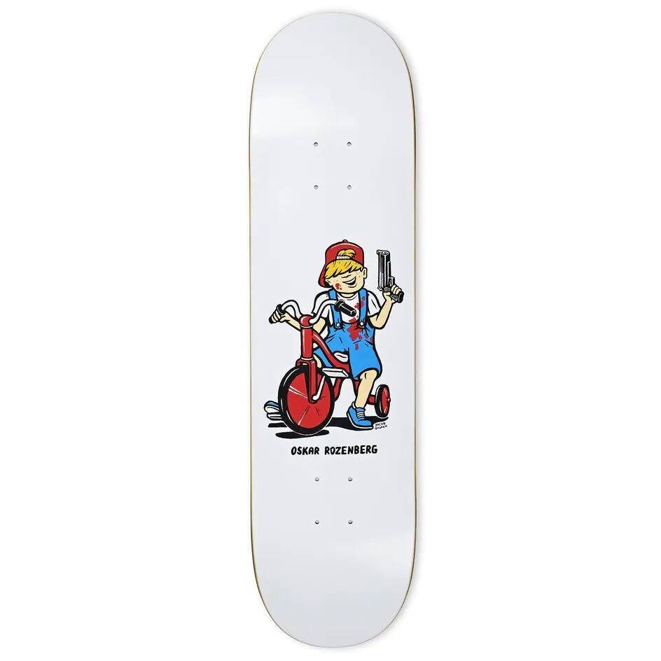 Polar Oskar Rozenberg Tricycle Skateboard Deck - White 8.25''