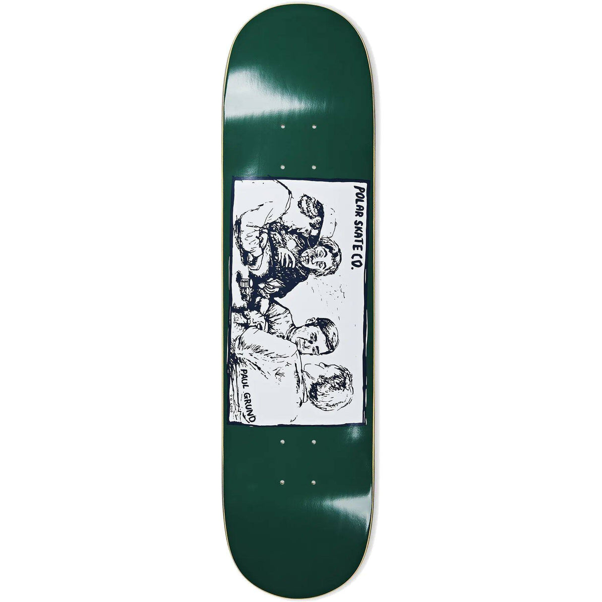 Polar Paul Grund Cold Streak Skateboard Deck - Green 8.375''
