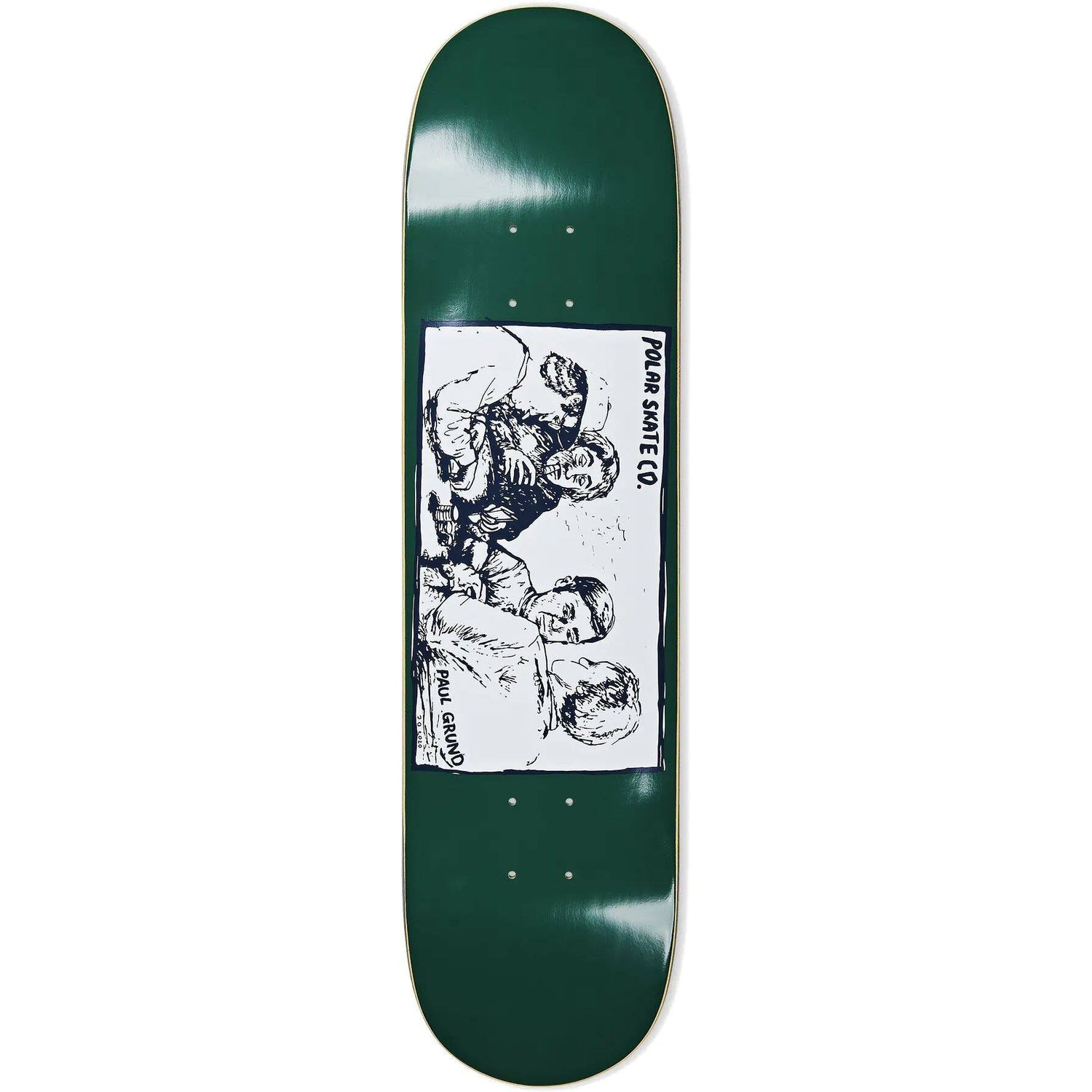 Polar Paul Grund Cold Streak Skateboard Deck - Green 8.0''