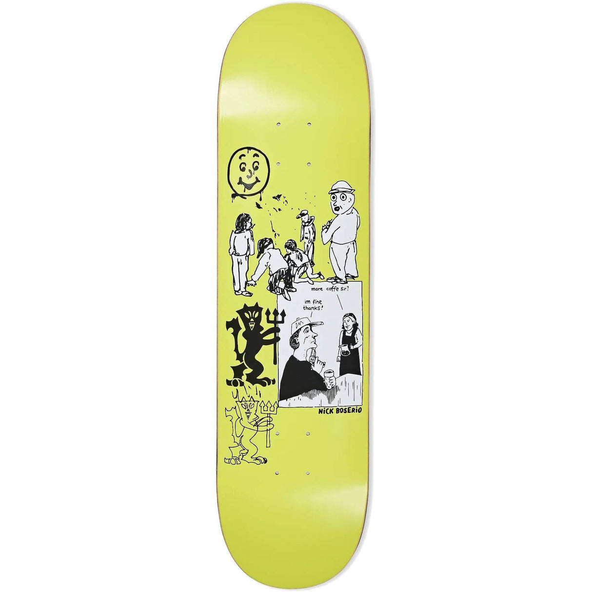 Polar Nick Bosserio Year 2020 Skateboard Deck - Moss Green 8.25''