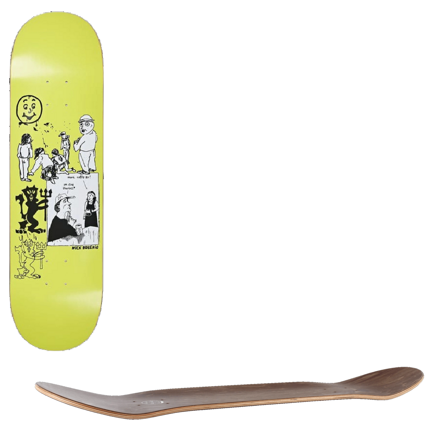 Polar Nick Bosserio Year 2020 Skateboard Deck - Moss Green 8.25''