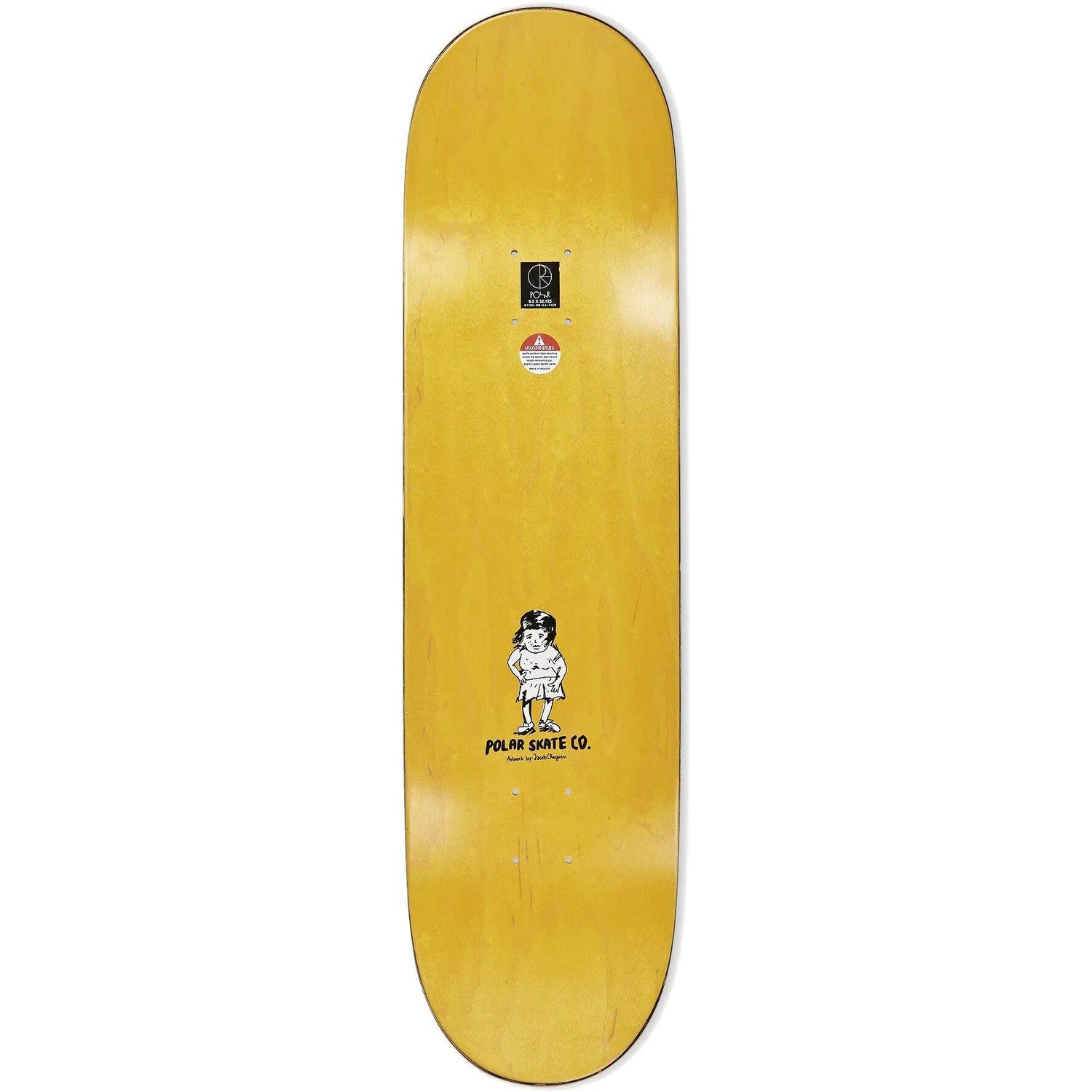 Polar Nick Bosserio Year 2020 Skateboard Deck - Yellow 8.5''