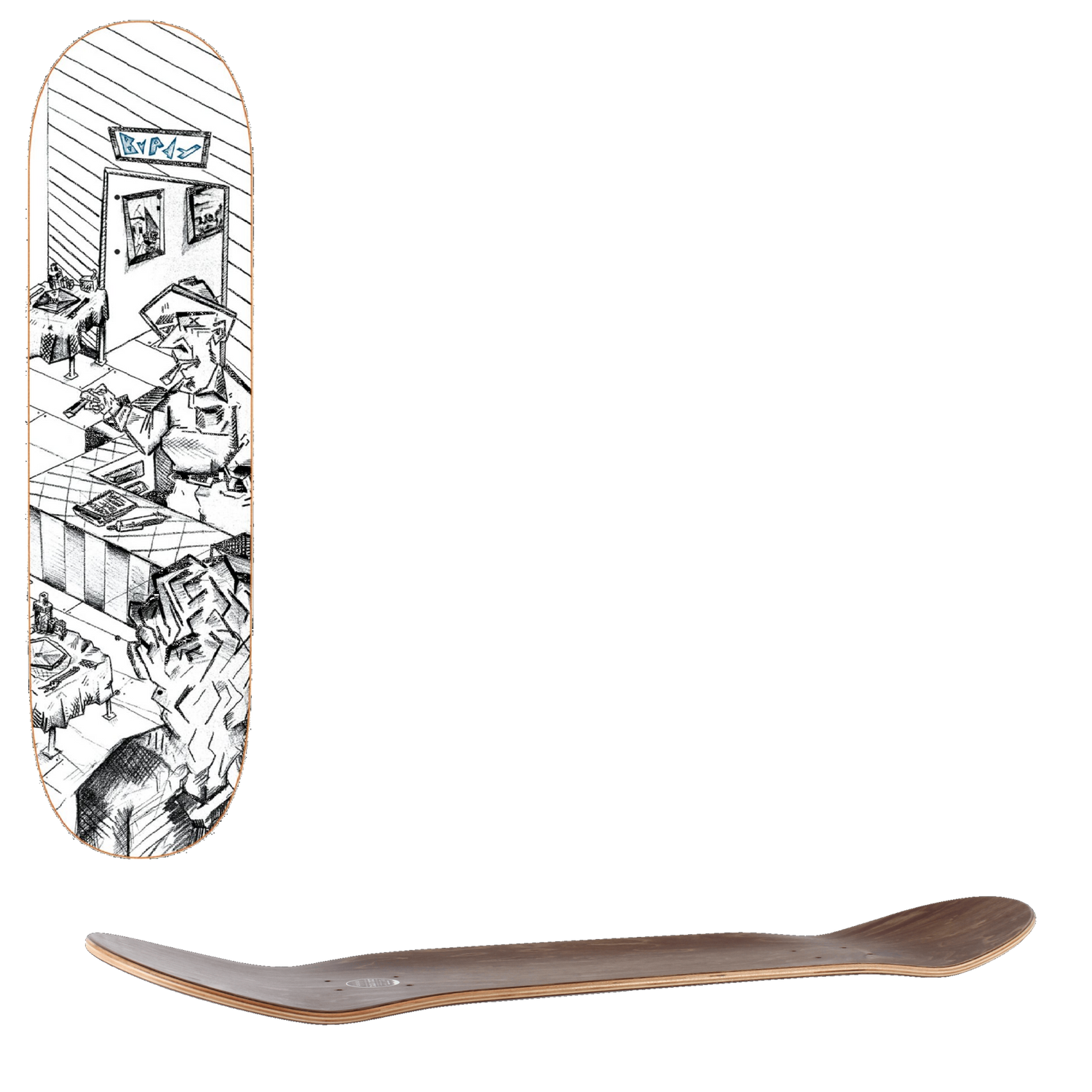 Polar Bistro Skateboard Deck - Brady 7.875''