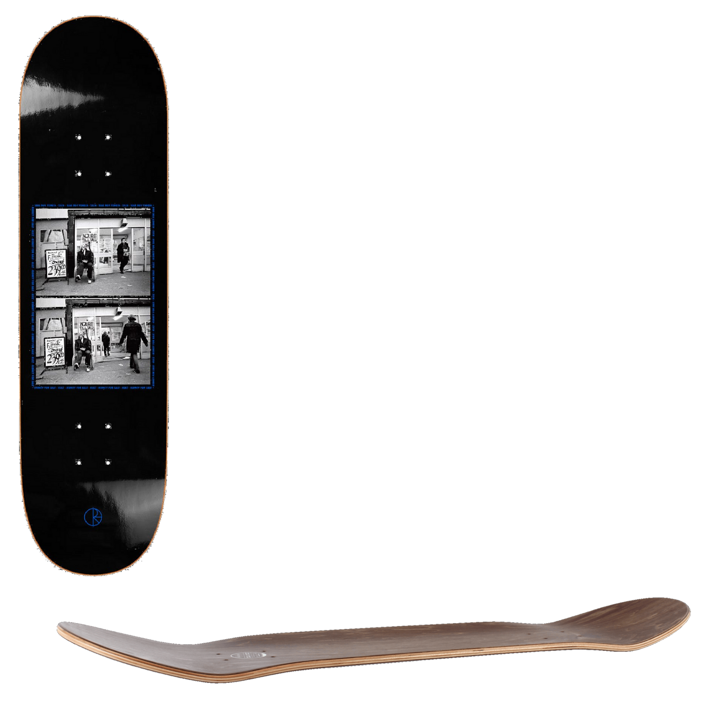 Polar Kidney For Sale 2.0 Klez Skateboard Deck - Black 8.375''