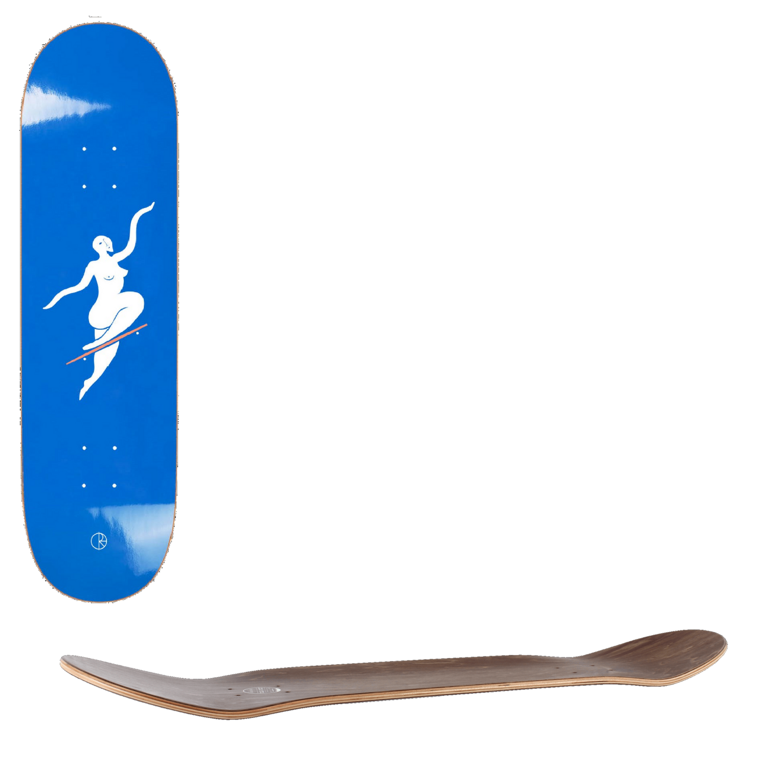 Polar No Comply Team Skateboard Deck - Blue 8.125''