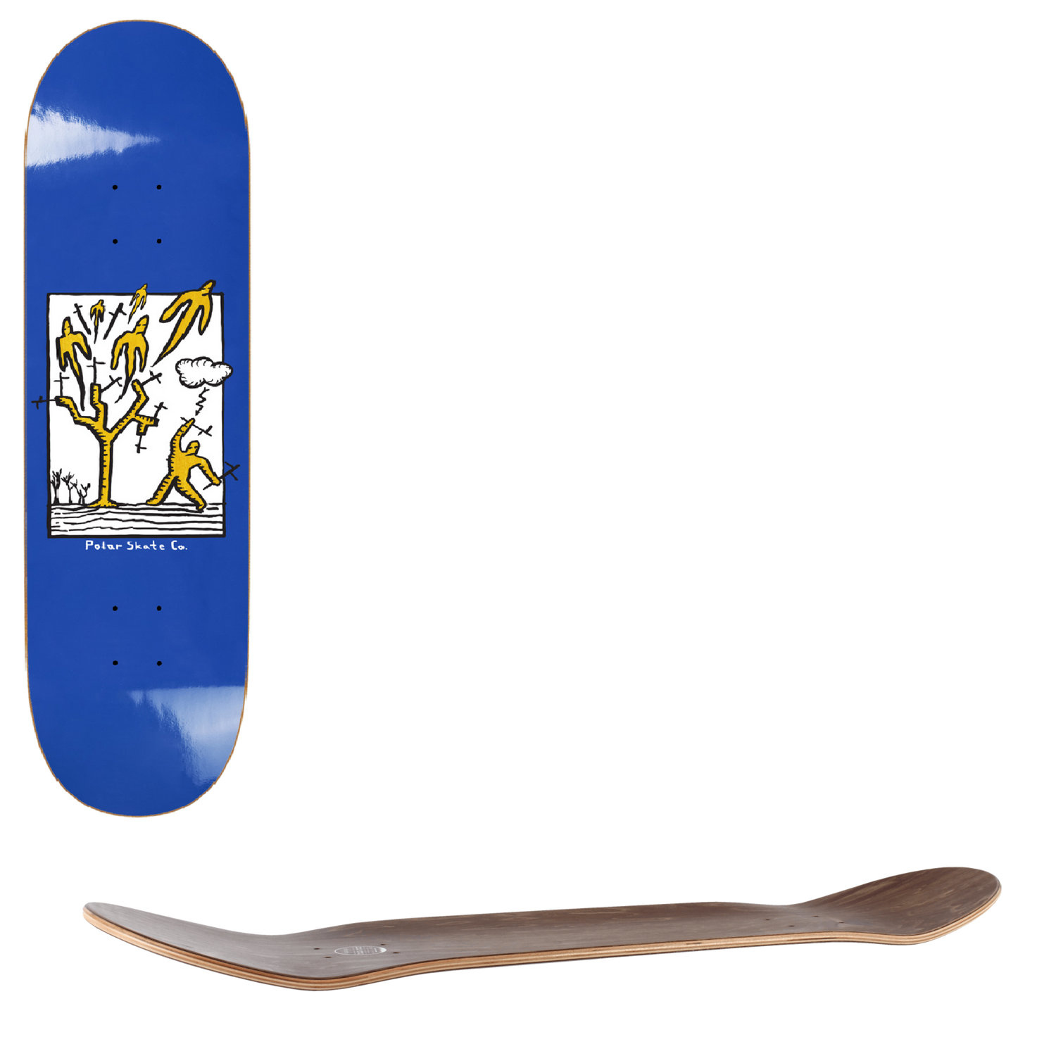 Polar Team Heaven Skateboard Deck - Blue 8.375"