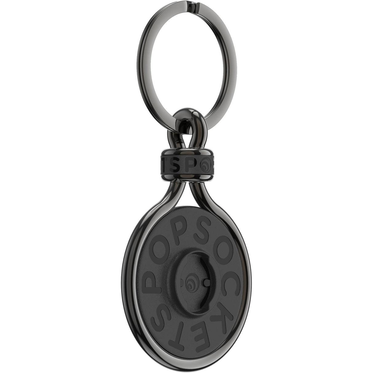 PopSockets Airpods Holder with Gunmetal PopChain - White