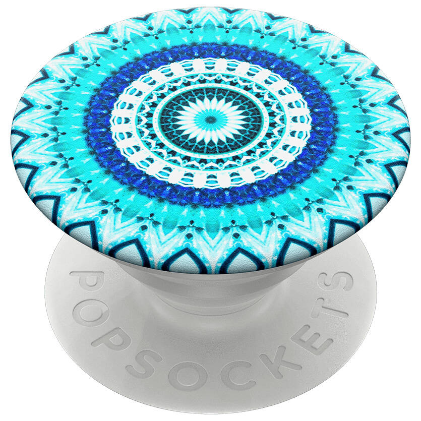 PopSockets Grip - Blue Floral Mandala - 2nd Gen