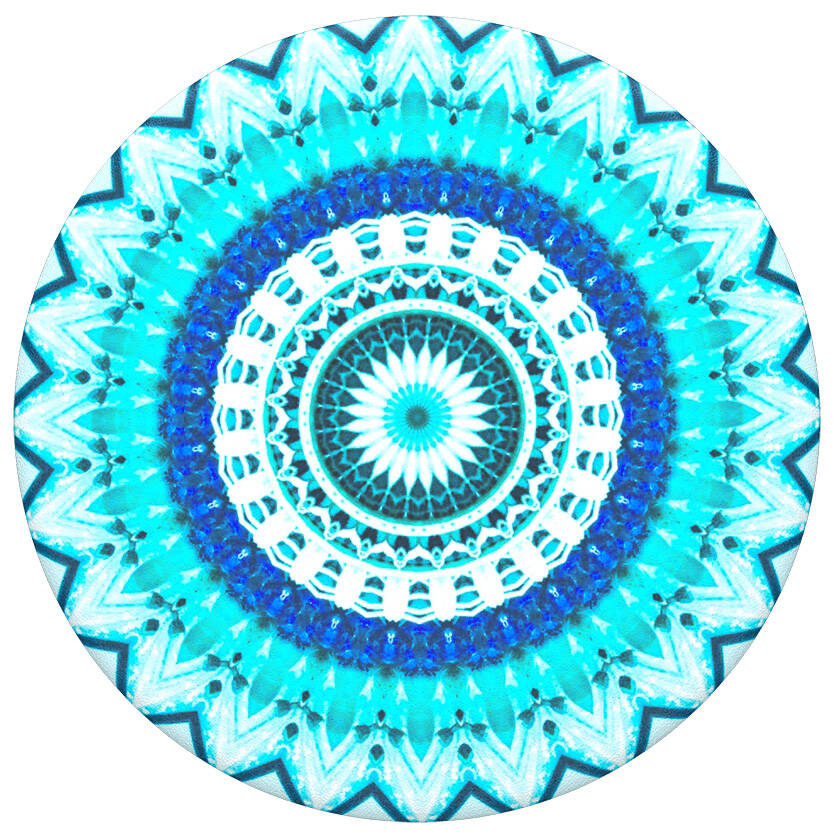 PopSockets Grip - Blue Floral Mandala - 2nd Gen