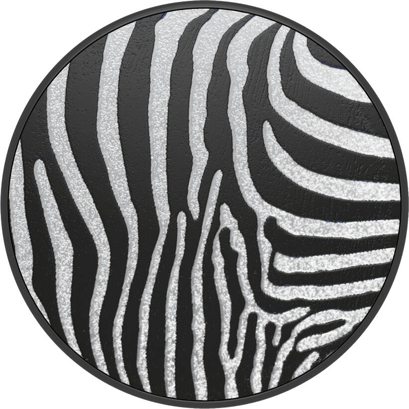PopSockets Grip - Embossed Metal Zebra - 2nd Generation