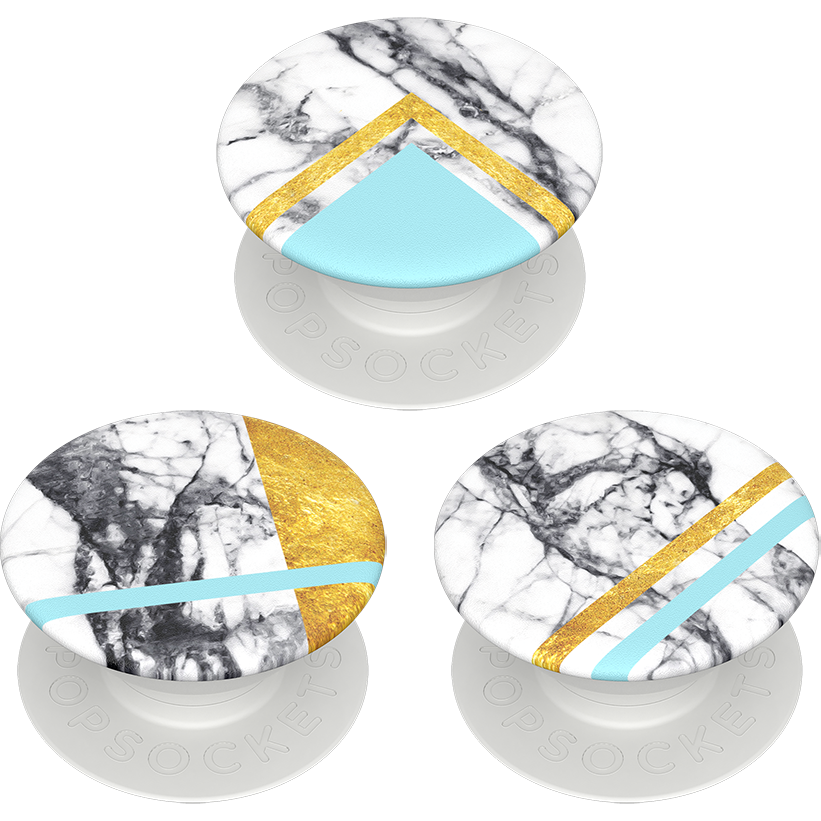 PopSockets PopMinis Grips - White Marble Glam - 2nd Gen