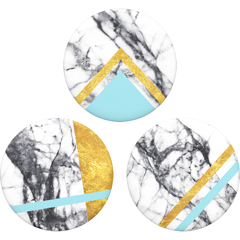 PopSockets PopMinis Grips - White Marble Glam - 2nd Gen