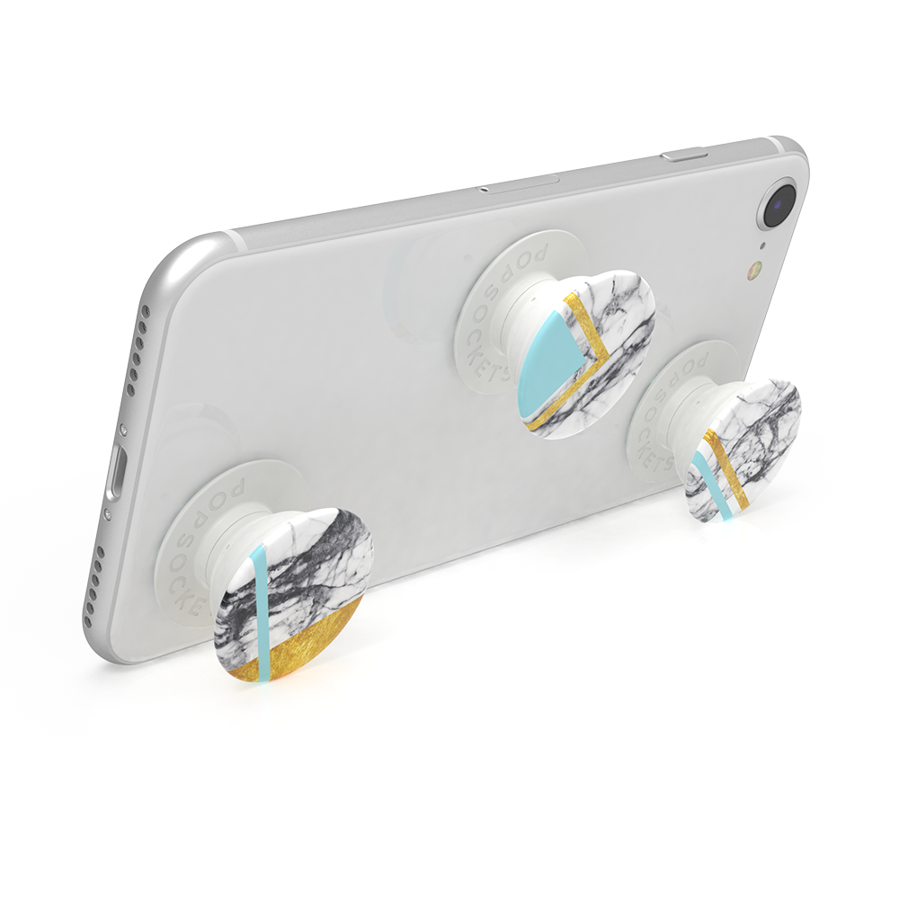 PopSockets PopMinis Grips - White Marble Glam - 2nd Gen