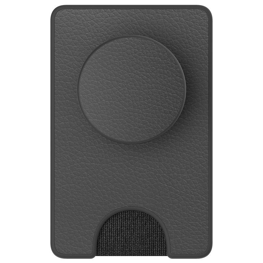 PopSockets PopWallet+ - Vegan Pebbled Leather Black