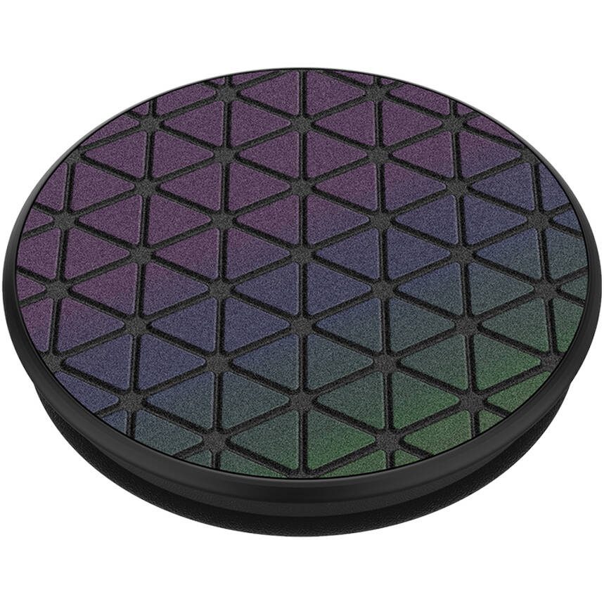 PopSockets Grip - Reflective Techno Grid Chromatic - 2nd Generation