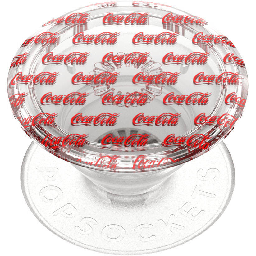 PopSockets Grip Coca Cola Logo - Clear 2nd Gen