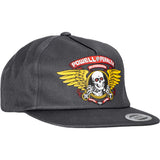 Powell Peralta Winged Ripper Snapback - Charcoal