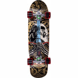 Powell Peralta Mini Skull & Sword Complete Cruiser Skateboard - Gold 8"