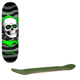 Powell Peralta Ripper One Off Skateboard Deck - Silver/Green 8"