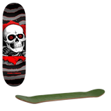 Powell Peralta Ripper Skateboard One Off Deck - Silver/Red 7"