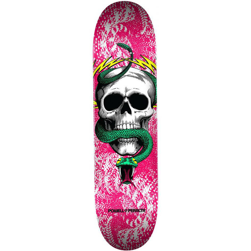 Powell Peralta Skull & Snake One Off Skateboard Deck - Pink 7.75"
