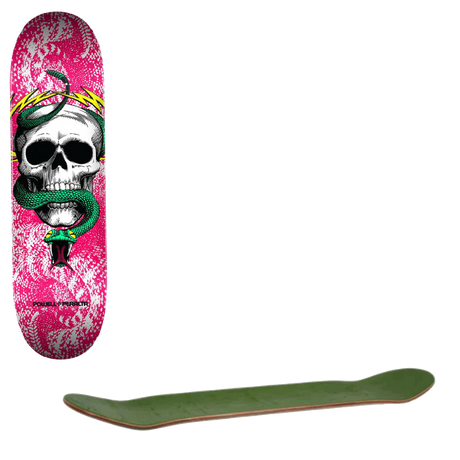 Powell Peralta Skull & Snake One Off Skateboard Deck - Pink 7.75"