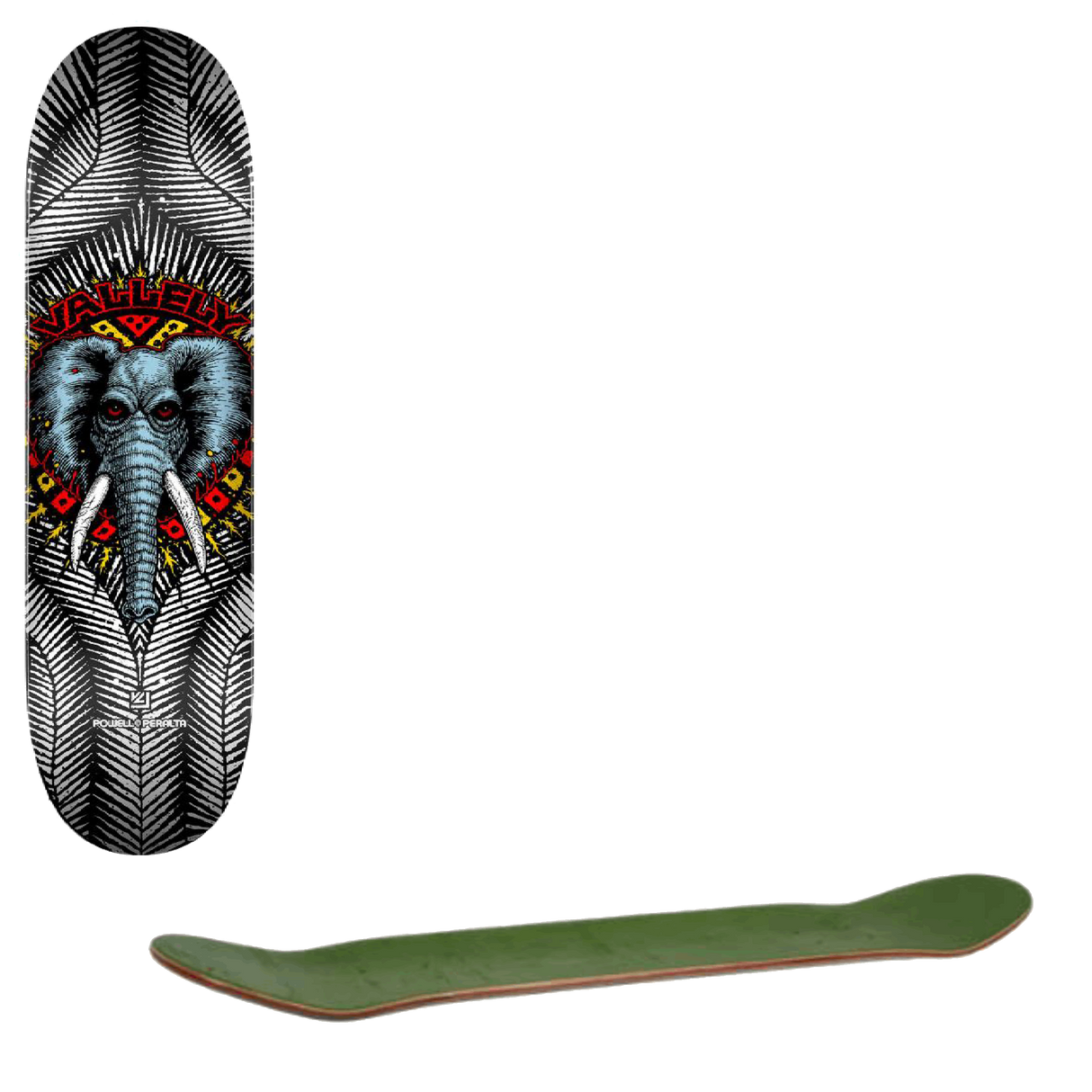Powell Peralta Vallely Elephants Skateboard Deck - White 8"