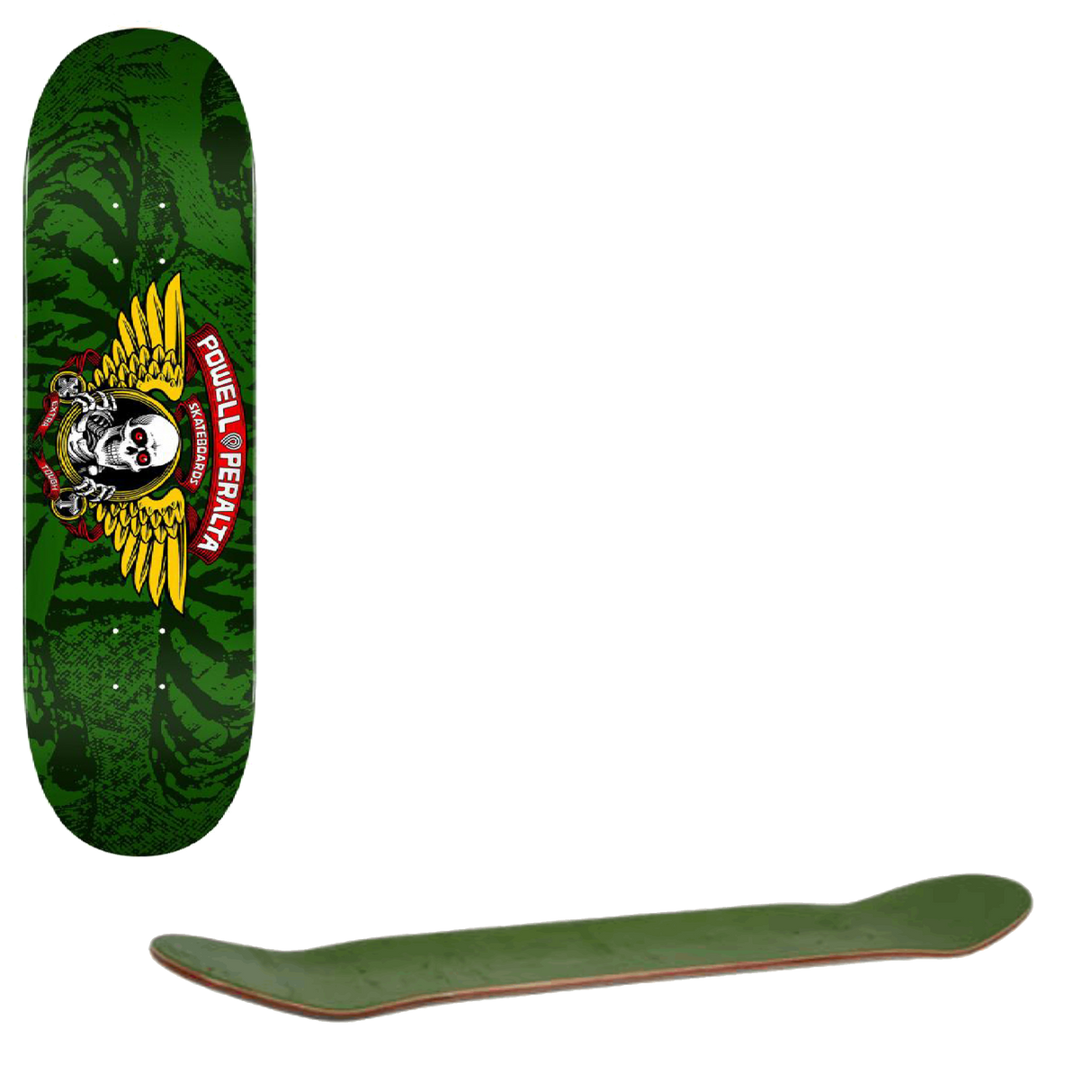 Powell Peralta Winged Ripper Skateboard Deck - Green 8"