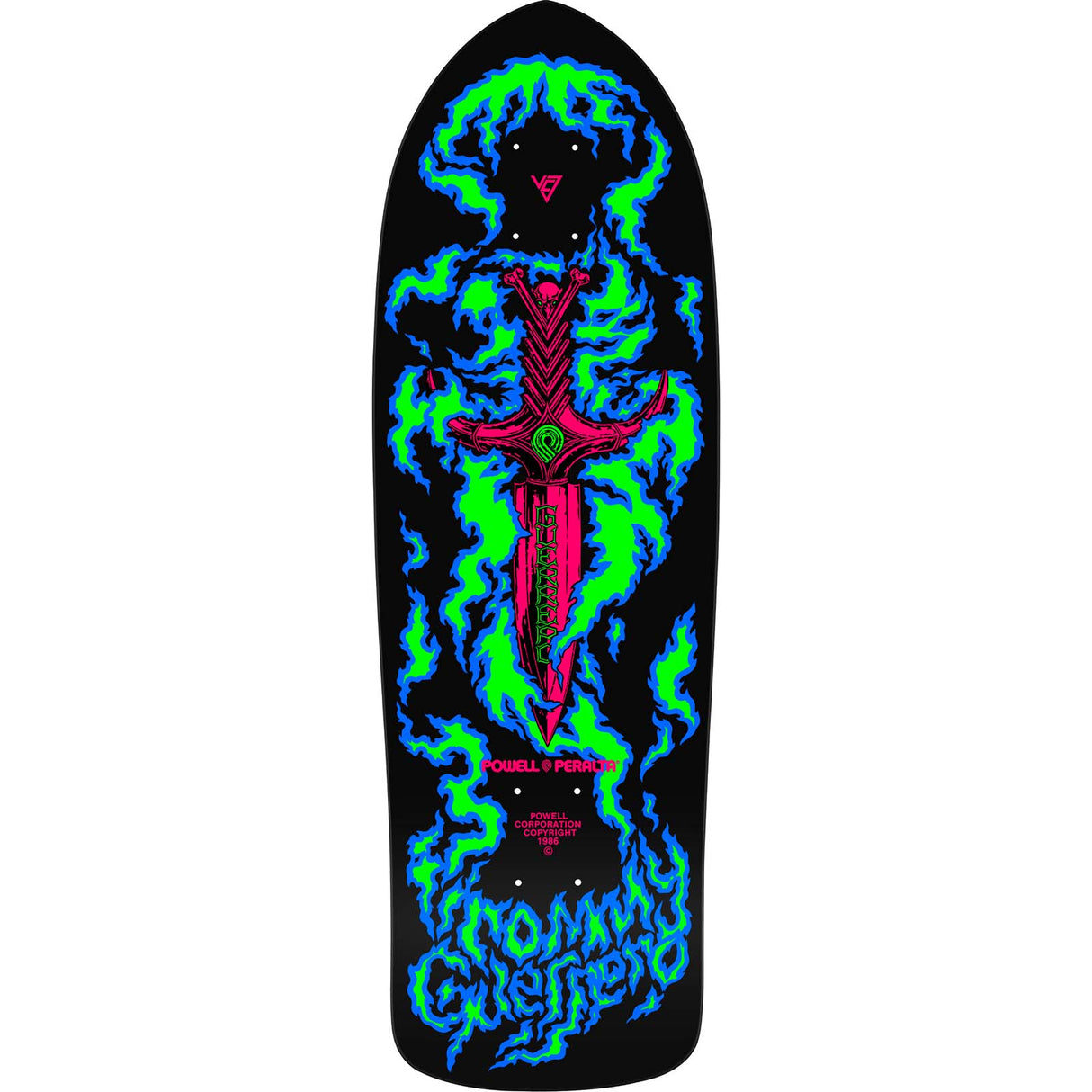 Powell Peralta Bones Brigade Series 14 Blacklight Edition Skateboard Deck - Guerrero 9.75"
