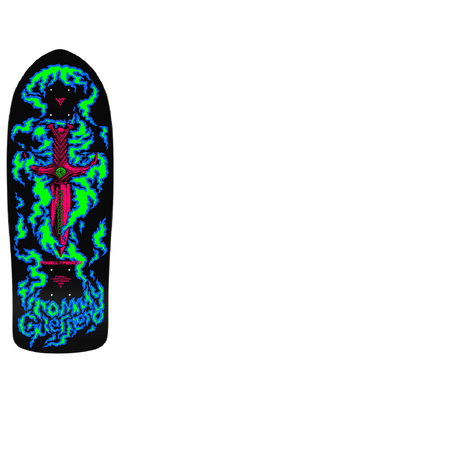 Powell Peralta Bones Brigade Series 14 Blacklight Edition Skateboard Deck - Guerrero 9.75"