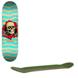 Powell Peralta Ripper Shape #242 Skateboard Deck - Natural/Turquoise 8''