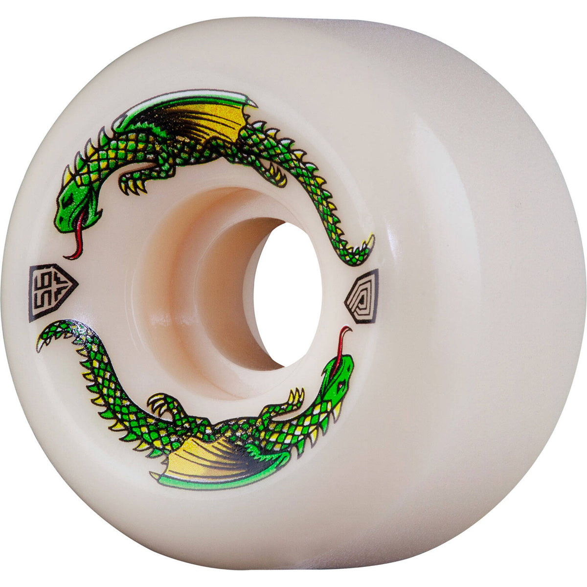 Powell Peralta Dragon Formula 93a Skateboard Wheels - Off White 56mm x 36mm