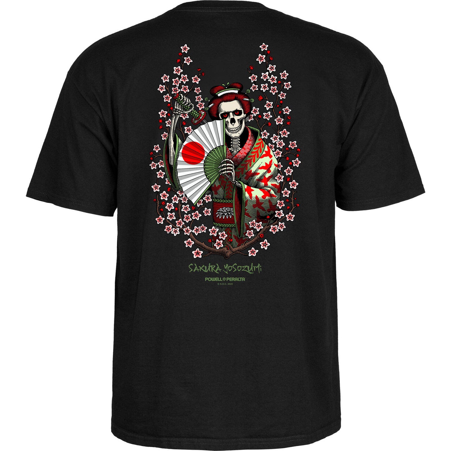 Powell Peralta Sakura Yosozumi T Shirt - Black